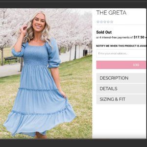 Mikarose Blue Midi Dress